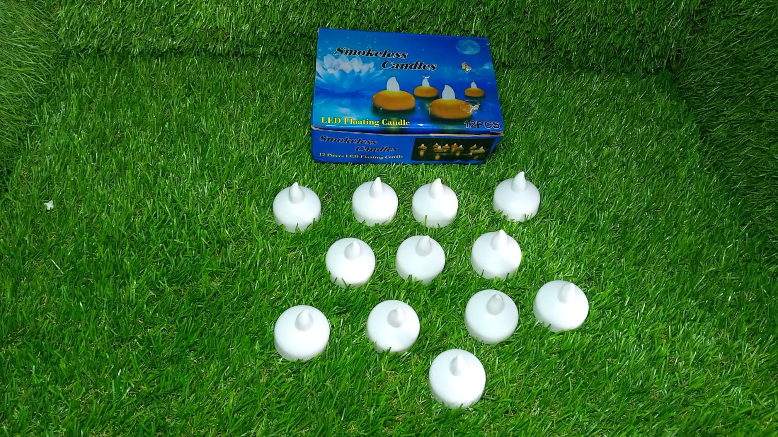 6439 Set of 12 Flameless Floating Candles Battery Operated Tea Lights Tealight Candle - Decorative, Wedding. DeoDap 6439 Set of 12 Flameless Floating Candles Battery Operated Tea Lights Tealight Candle - Decorative, Wedding. DeoDap